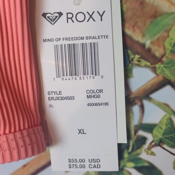 ROXY freedom coral bikini size large/XLg - Picture 3 of 4